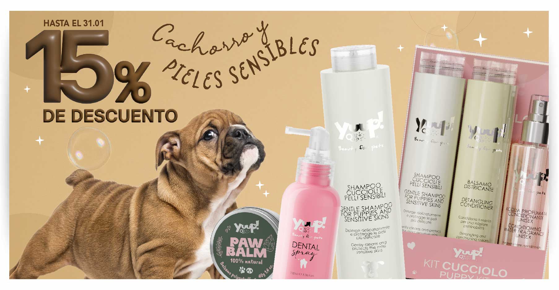 Promo cuccioli e pelli sensibile 15% sui prodotti Home 