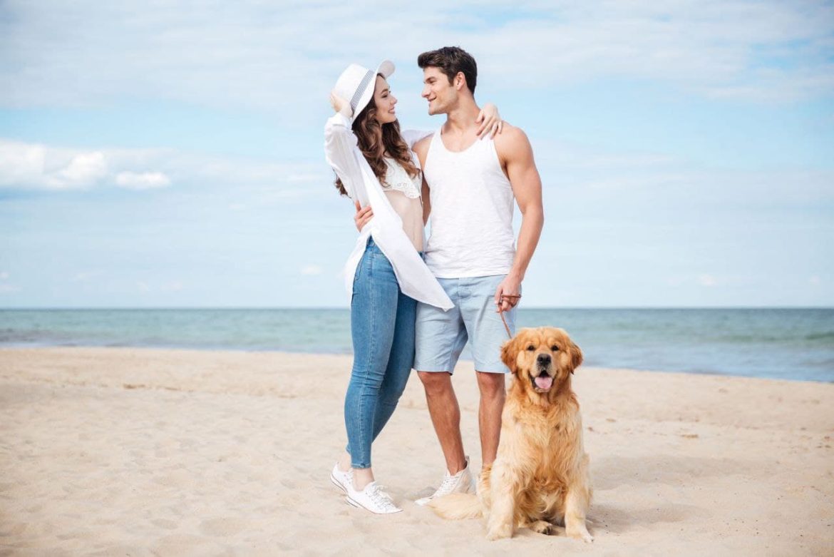 al mare con il cane